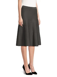 Flare Knit Midi-Skirt