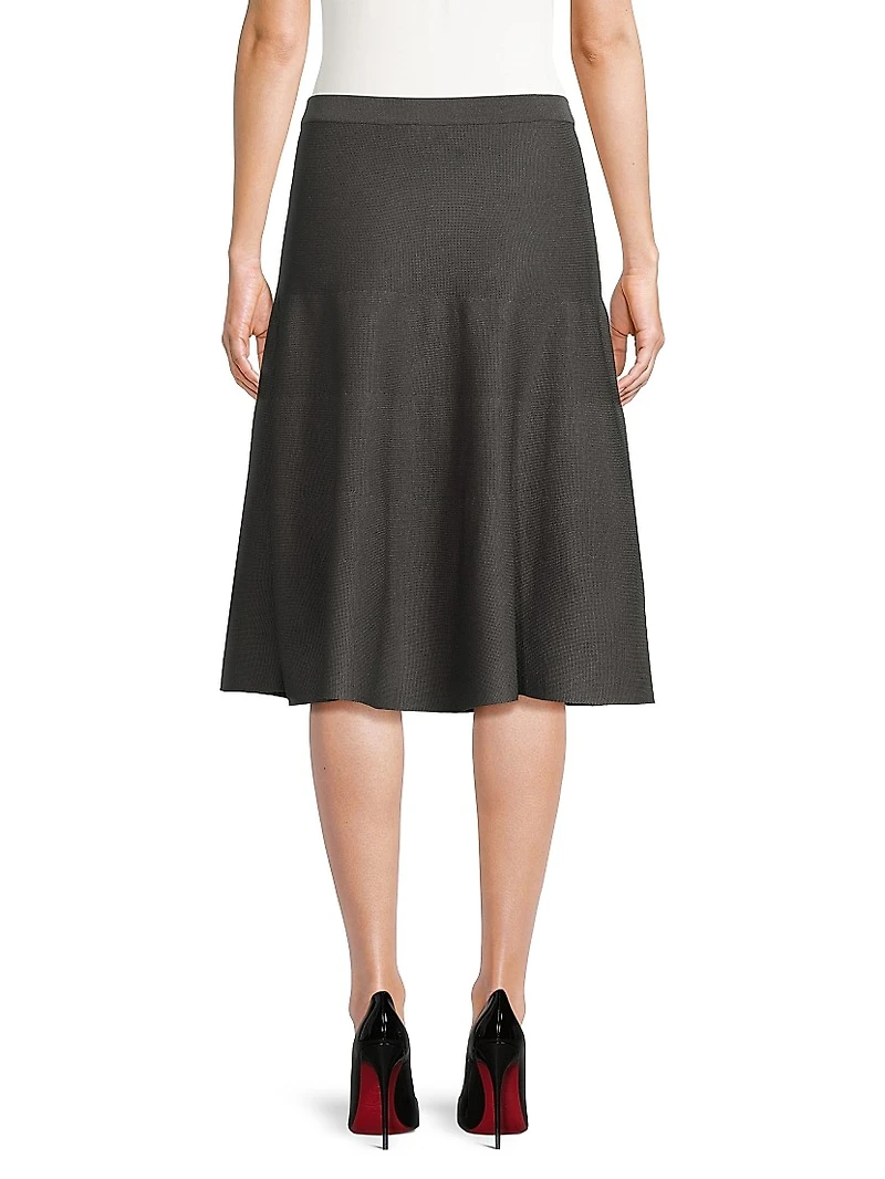 Flare Knit Midi-Skirt