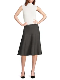Flare Knit Midi-Skirt