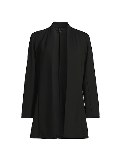 Open-Front Deco Crepe Jacket
