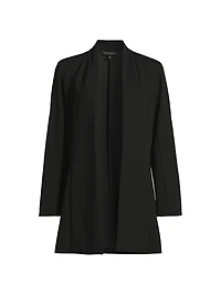 Open-Front Deco Crepe Jacket