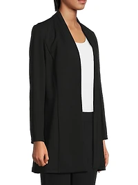 Open-Front Deco Crepe Jacket