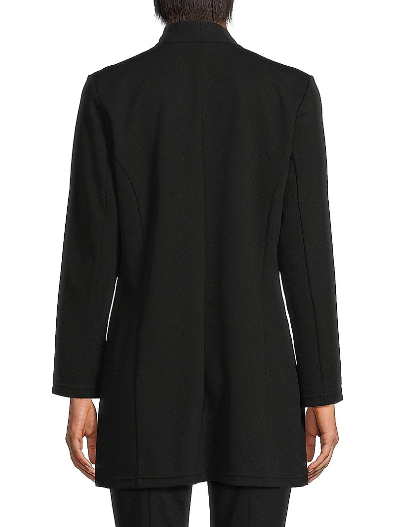 Open-Front Deco Crepe Jacket