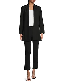 Open-Front Deco Crepe Jacket