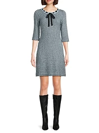 Tweed Knit Sheath Dress