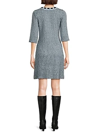 Tweed Knit Sheath Dress
