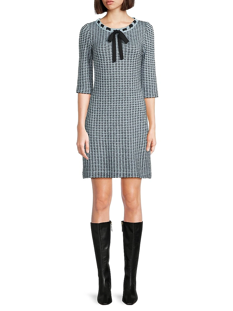 Tweed Knit Sheath Dress