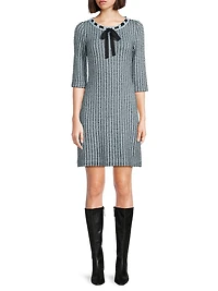 Tweed Knit Sheath Dress