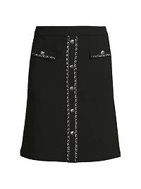Chain A-Line Stretch Skirt
