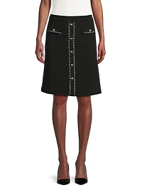 Chain A-Line Stretch Skirt