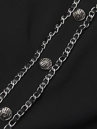 Chain A-Line Stretch Skirt