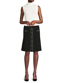 Chain A-Line Stretch Skirt