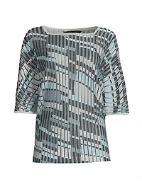 Jacquard Knit Tunic Top