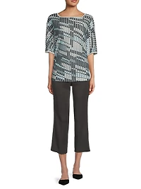 Jacquard Knit Tunic Top