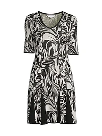 Fit-N-Flare Jacquard Knit Dress