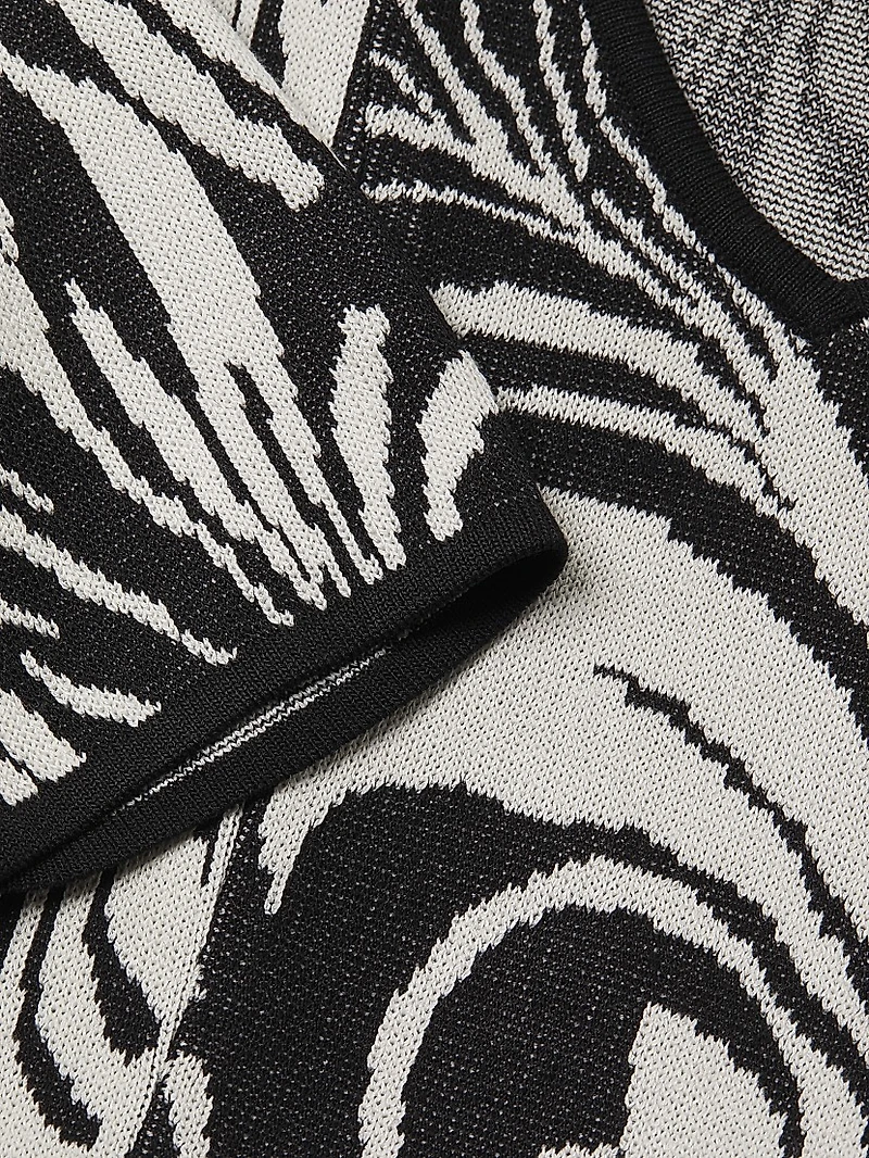 Fit-N-Flare Jacquard Knit Dress