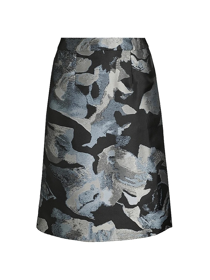 Floral A-Line Woven Skirt