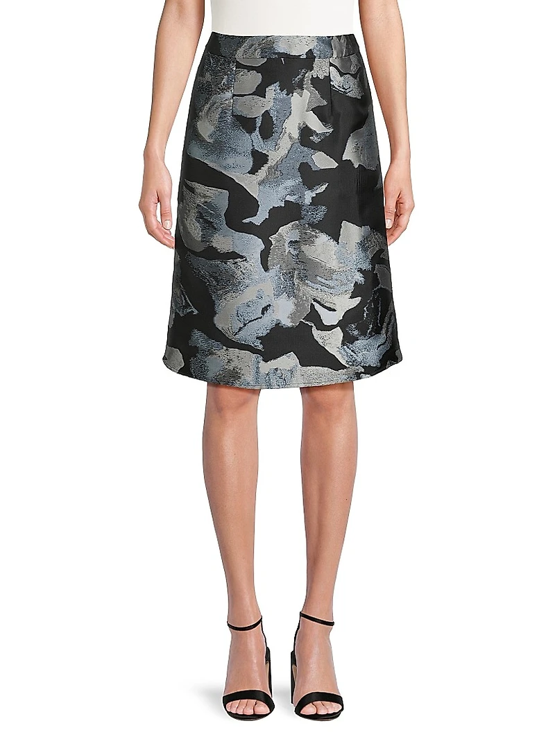 Floral A-Line Woven Skirt