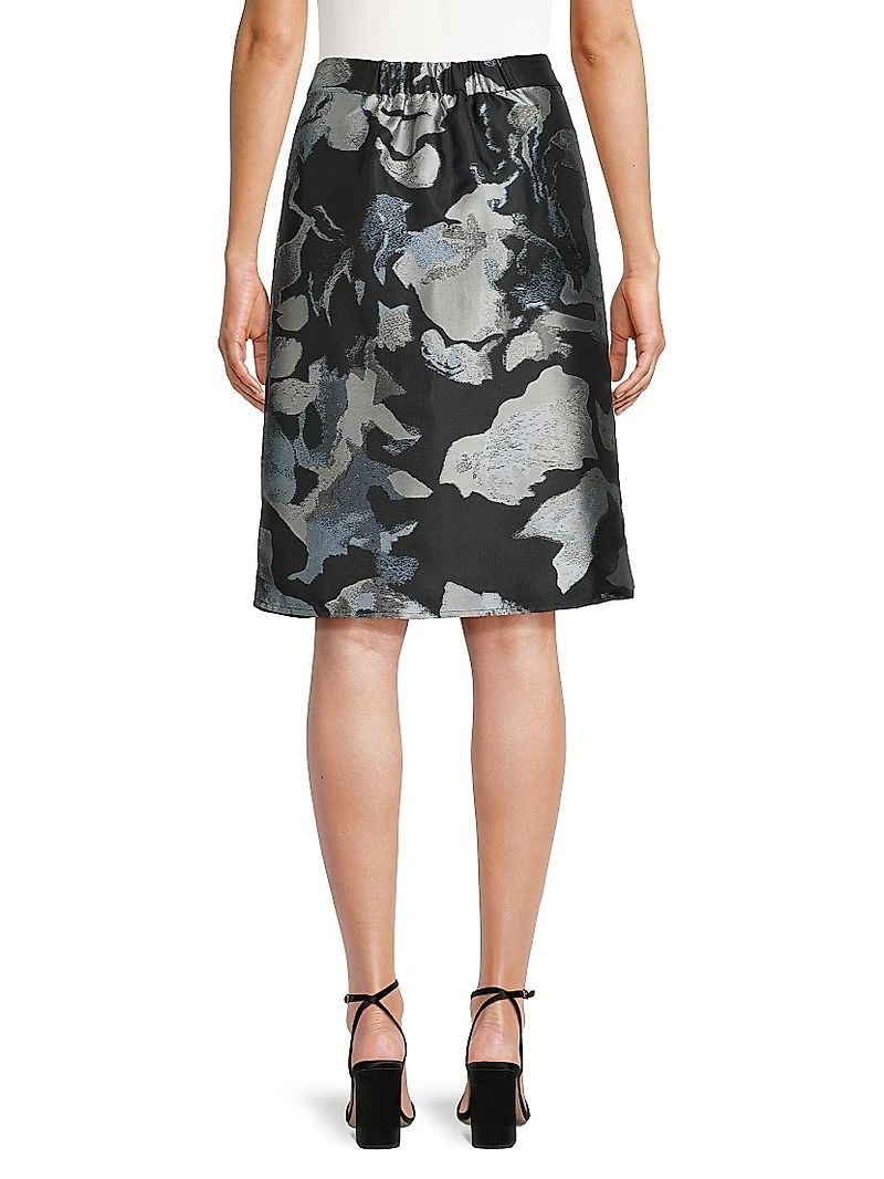 Floral A-Line Woven Skirt