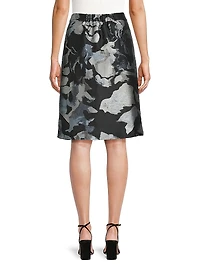 Floral A-Line Woven Skirt