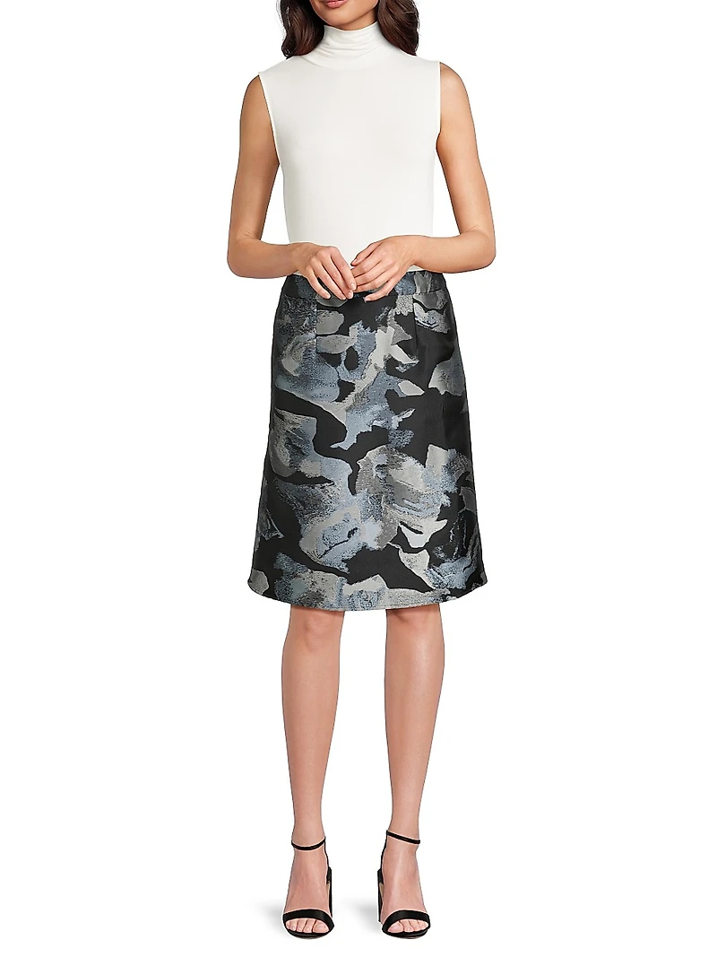 Floral A-Line Woven Skirt