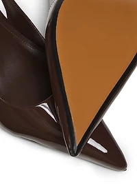 Paola 90MM Patent Leather Slingback Pumps