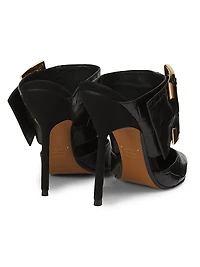 Beatrix 100MM Croc-Embossed Leather Mule Pumps