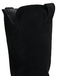 85MM Point-Toe Suede Boots