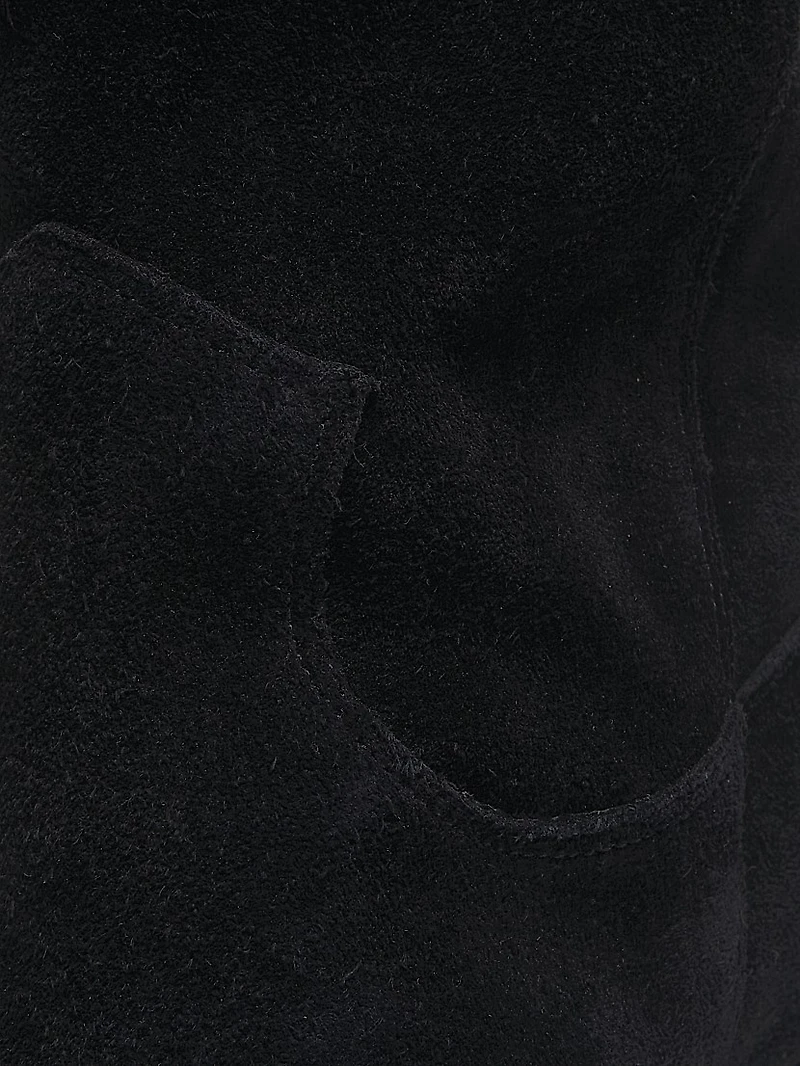 85MM Point-Toe Suede Boots