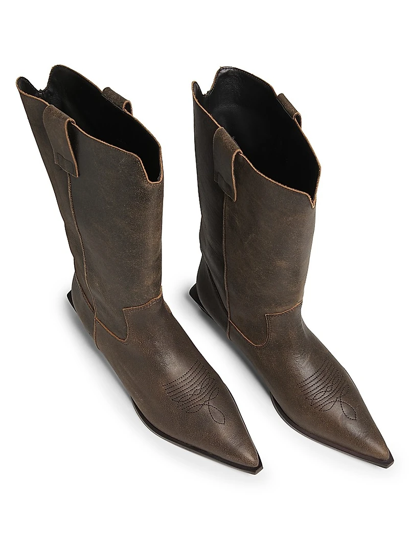 Ashley 30MM Leather Boots