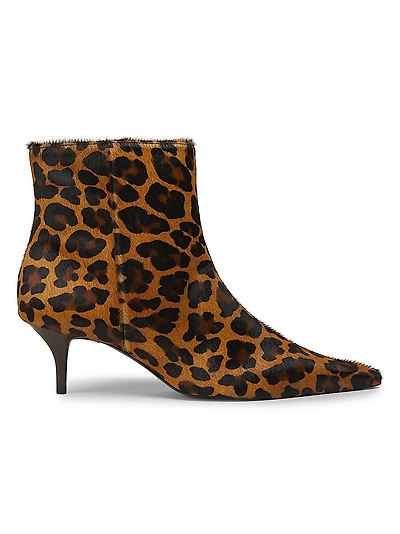 Mikki 65MM Leopard Goat Hair Mid Boots