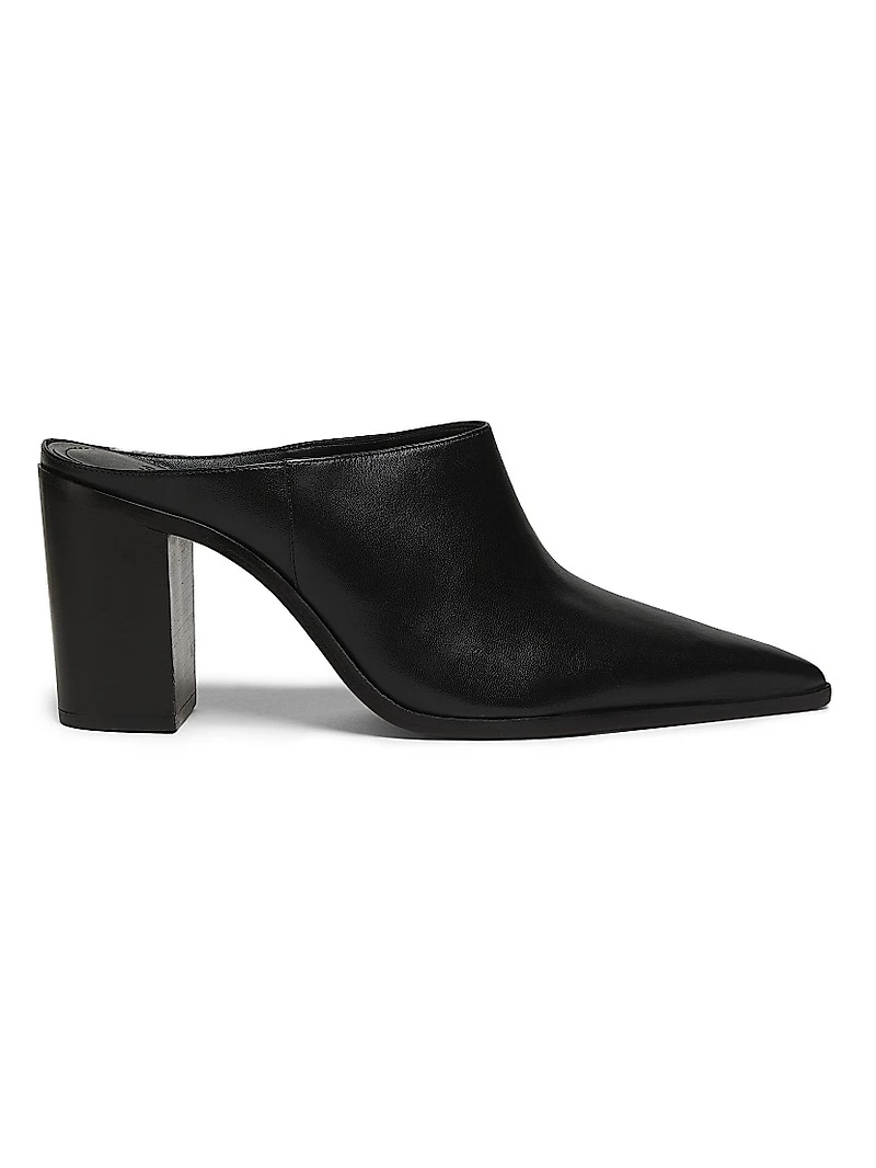 Mikki 85MM Leather Mule Pumps