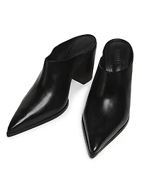 Mikki 85MM Leather Mule Pumps