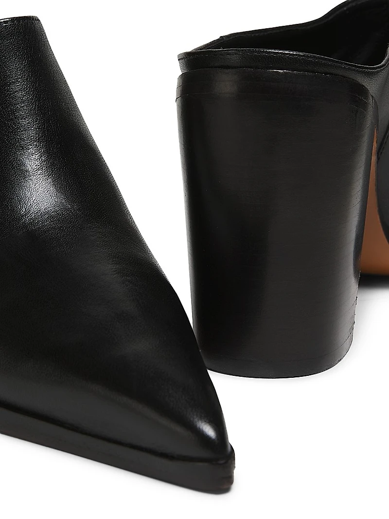 Mikki 85MM Leather Mule Pumps