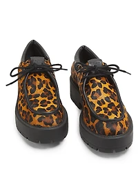 Cia 50MM Leopard-Printed Calf Hair Platform Shoes