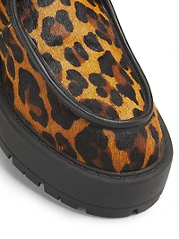 Cia 50MM Leopard-Printed Calf Hair Platform Shoes