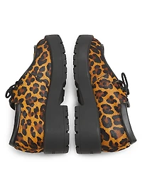 Cia 50MM Leopard-Printed Calf Hair Platform Shoes