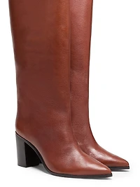 Maryana 85MM Leather Knee-High Boots