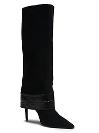 Beatrix Suede Foldover Boots
