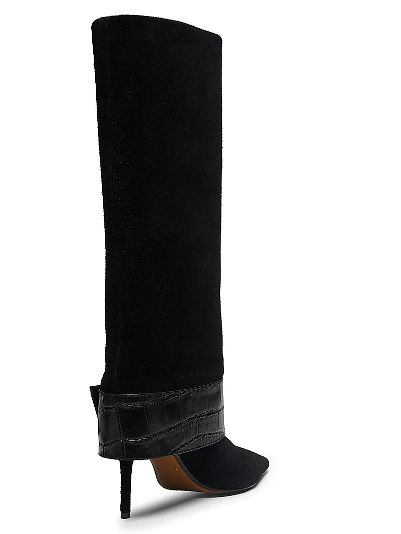 Beatrix Suede Foldover Boots