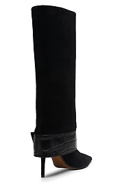 Beatrix Suede Foldover Boots