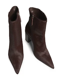 Mikki 85MM Calf Hair Ankle Boots