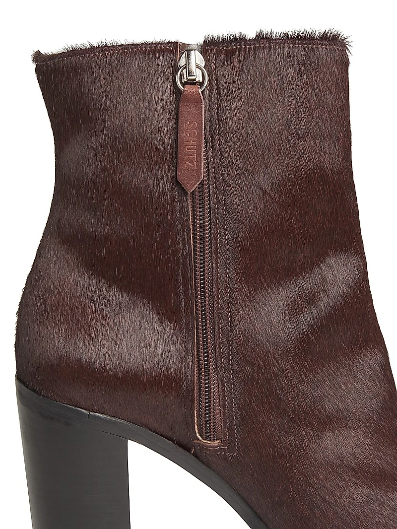 Mikki 85MM Calf Hair Ankle Boots