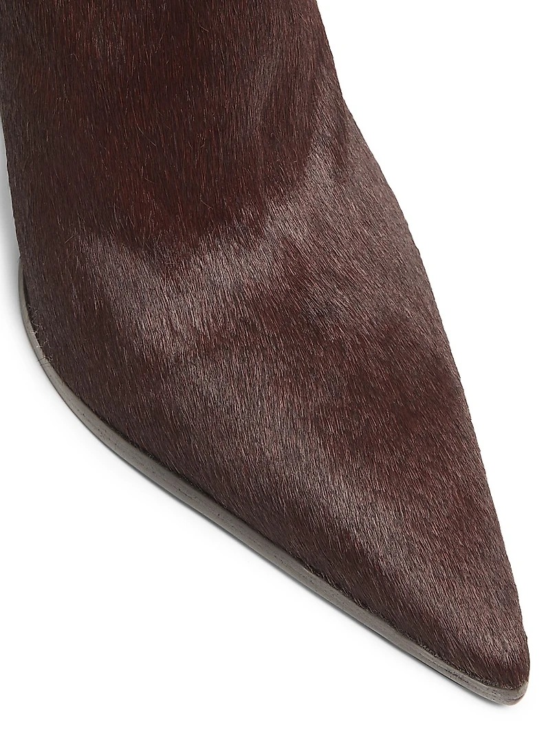Mikki 85MM Calf Hair Ankle Boots