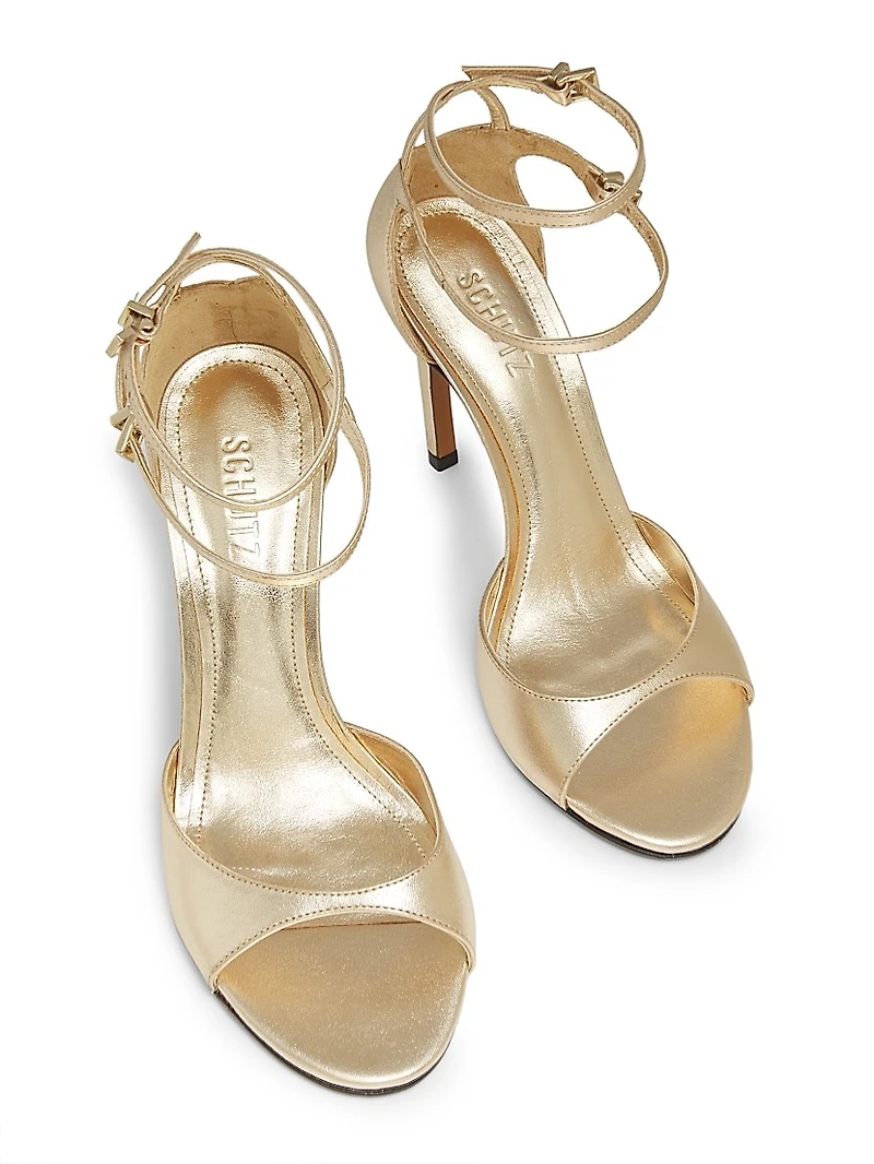 Sue 110MM Metallic Leather Sandals