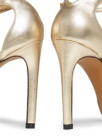 Sue 110MM Metallic Leather Sandals