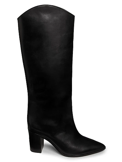 Maryana 85MM Leather Knee-High Boots