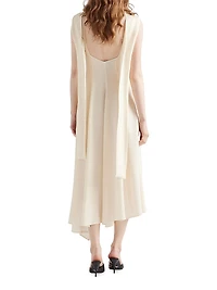 Asymmetrical Satin Crepe Dress