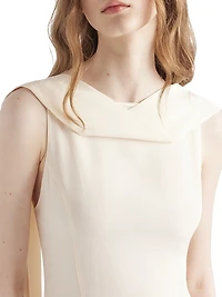 Asymmetrical Satin Crepe Dress