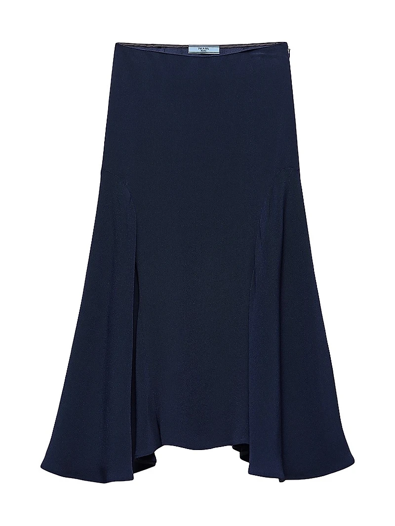 Cady Crepe Midi-Skirt